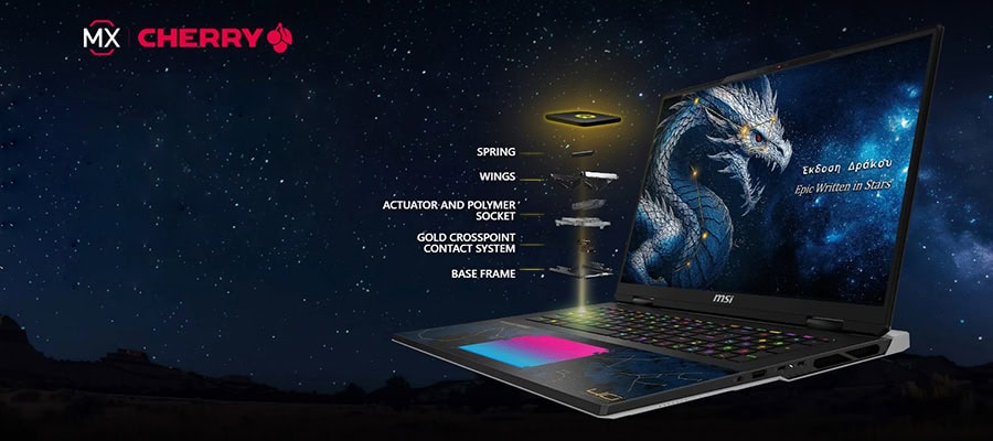 MSI TITAN 18 HX Dragon Edition dizüstü bilgisayar, detaylı iç yapısı ve özellikleriyle yüksek performans sunuyor.
