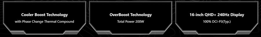 MSI CROSSHAIR 16 HX gaming laptop with 16 inç 2K QHD+ ekran, 240Hz yenileme hızı, Intel Core i9-14900HX ve GeForce RTX 5070 grafik kartı.