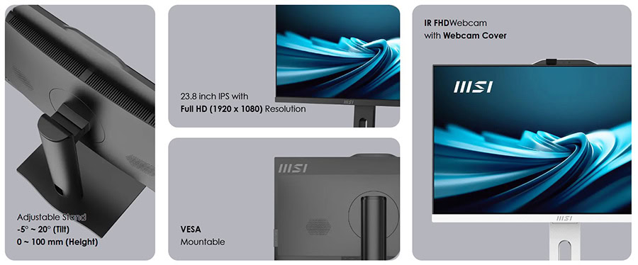 MSI PRO AP242P 14M-649XEU Intel Core i5-14400 16GB DDR5 512GB SSD 23.8 inç Full HD FreeDos All In One Bilgisayar h3