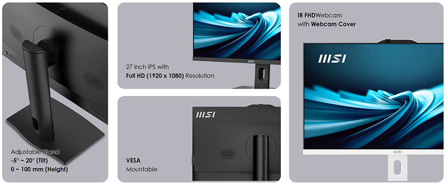 MSI PRO AP272P 14M-868XEU Intel Core i5-14400 16GB DDR5 512GB SSD 27 inç Full HD FreeDos Beyaz All In One Bilgisayar h3