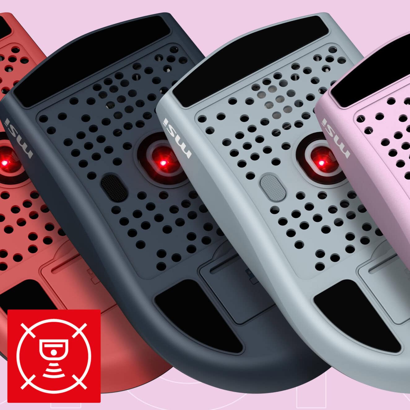 MSI FORGE GM340 WIRELESS Sky PixArt 3311 Sensör RGB Kablosuz Gaming Mouse h5