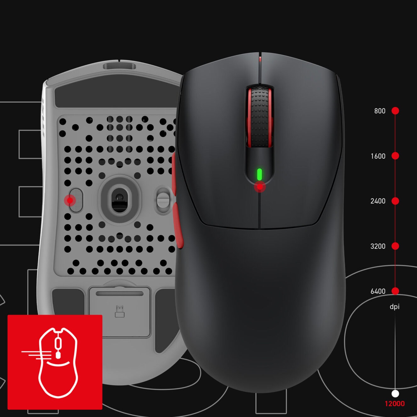 MSI FORGE GM340 WIRELESS Black PixArt 3311 Sensör RGB Kablosuz Gaming Mouse h6