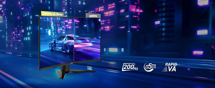 MSI MAG 274CF E20 27 inç 200Hz 0.5ms Full HD FreeSync Premium Rapid VA Kavisli Gaming Monitör h6