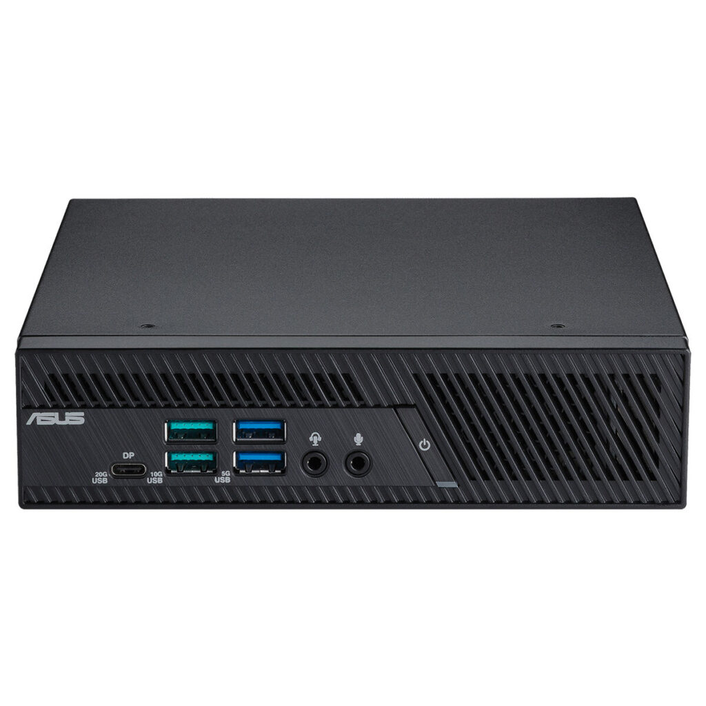 ASUS PB64-B50060MH mini bilgisayar, çoklu USB portları ve şık tasarımıyla ofis ve ev kullanımı için ideal.