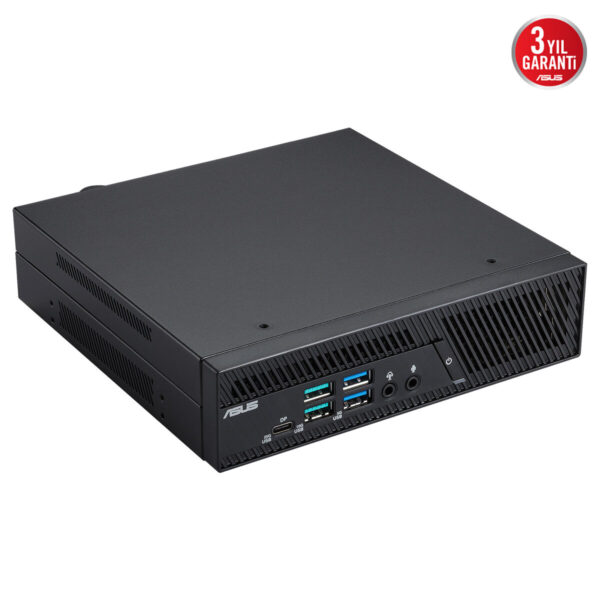 ASUS PB64-B50060MH mini bilgisayar, çoklu bağlantı portları ve şık tasarımıyla ofis ve ev kullanımı için ideal.