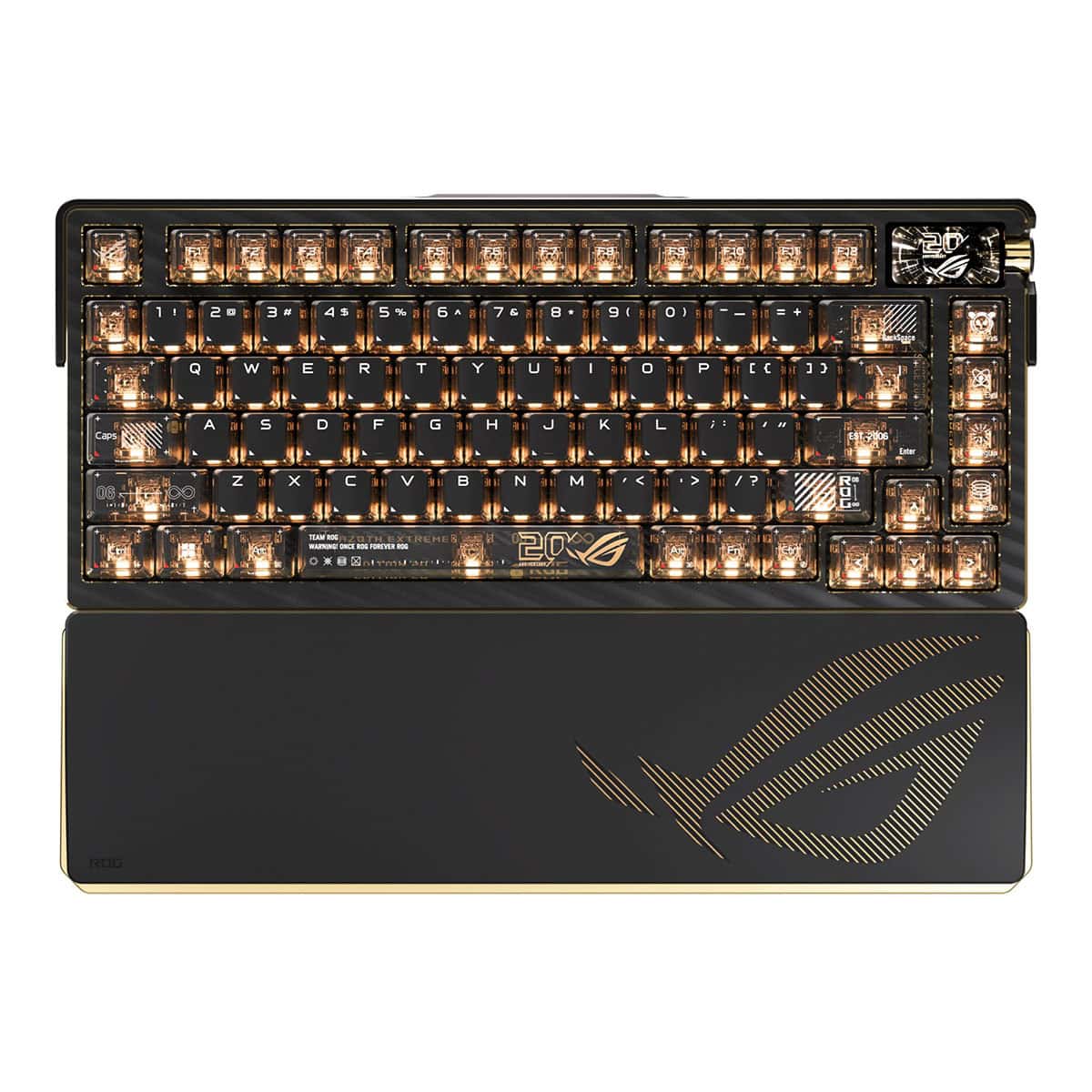 ASUS ROG Azoth Extreme Edition 20. Yıl NX Mekanik Switch RGB Kablosuz Türkçe Gaming Klavye, ışıklı ve hotswap özellikli, şık tasarım.