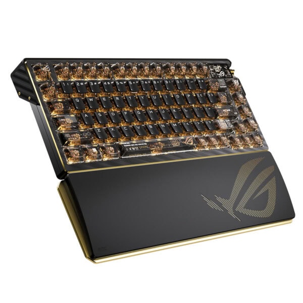 ASUS ROG Azoth Extreme Edition 20. Yıl NX Mekanik Switch RGB Kablosuz Türkçe Gaming Klavye, şık tasarım ve yüksek performanslı mekanik anahtarlar ile dikkat çekiyor.