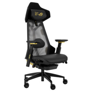 ASUS ROG Destrier Edition 20. Yıl oyuncu koltuğu, ergonomik tasarım ve yüksek konfor sağlayan ofis ve oyun koltuğu.