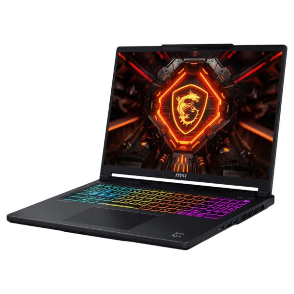 MSI CROSSHAIR 16 HX oyun dizüstü bilgisayarı, 16 inç 2K QHD+ ekran ve RGB aydınlatmalı klavye ile yüksek performanslı oyun deneyimi sunar.