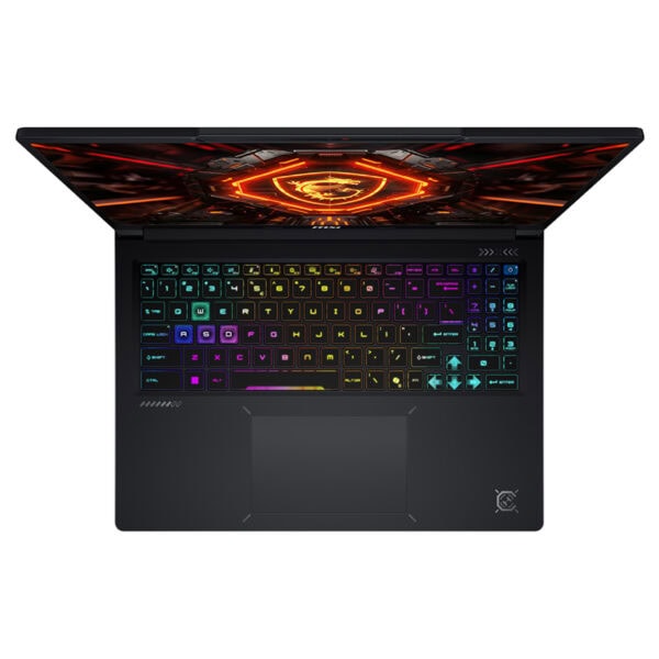 MSI CROSSHAIR 16 MAX HX oyun dizüstü bilgisayarı, 16 inç 2K QHD+ OLED ekran ve RGB aydınlatmalı klavye ile yüksek performans sağlar.