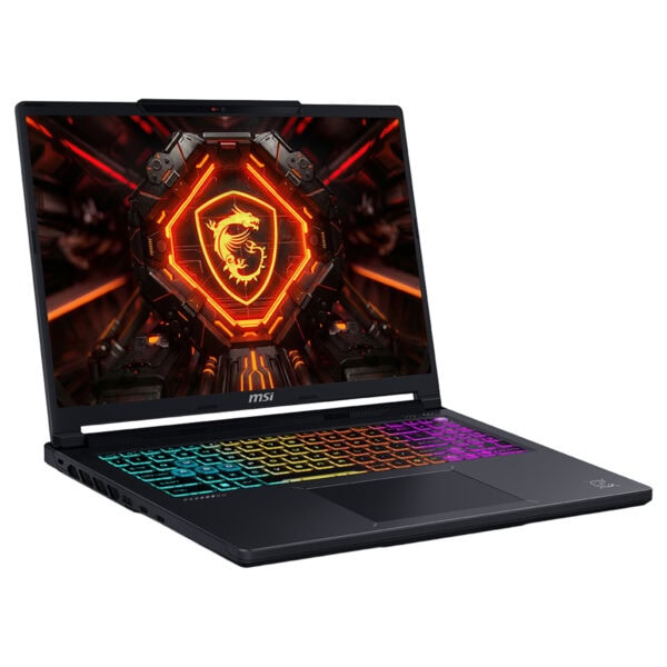 MSI CROSSHAIR A16 HX oyun dizüstü bilgisayarı, 16 inç 2K QHD+ ekran ve RGB aydınlatmalı klavye ile yüksek performanslı oyun deneyimi sunar.