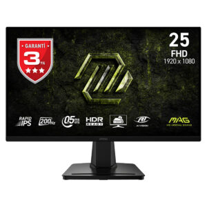 MSI MAG 256F E20 24.5 inç 200Hz 0.5ms Full HD FreeSync Premium Rapid IPS Gaming Monitör.