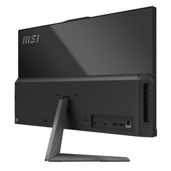MSI Modern All-in-One bilgisayar, 23.8 inç Full HD ekran, şık tasarım ve çoklu bağlantı seçenekleri ile ofis ve ev kullanımı için ideal.