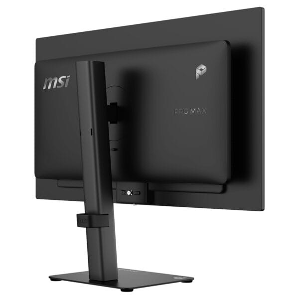 MSI PRO MAX 271UPX12G 26.5 inç 120Hz 4K UHD QD-OLED Pivot Monitör, şık ve modern tasarım, yüksek çözünürlük ve yenileme hızı ile profesyonel kullanım için ideal.