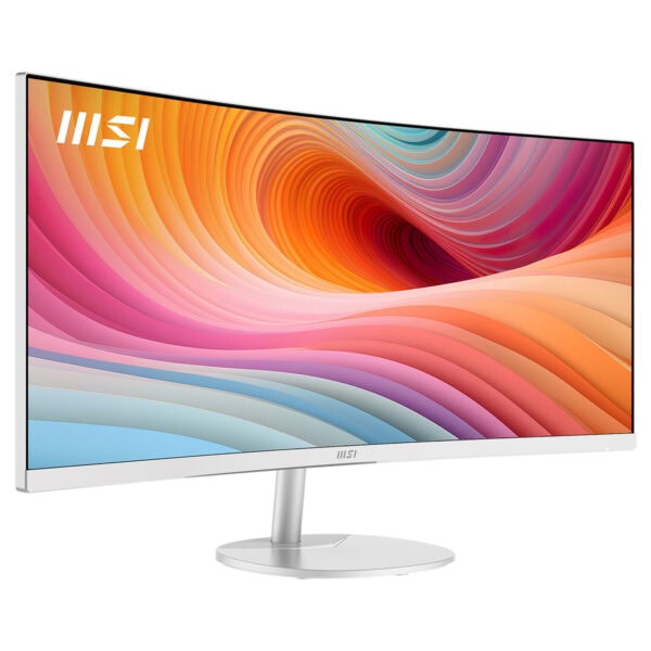 MSI PRO MP341CQW E12 34 inç kavisli monitör, UWQHD çözünürlük, 120Hz yenileme hızı ve FreeSync Premium desteği ile yüksek performans sağlar.