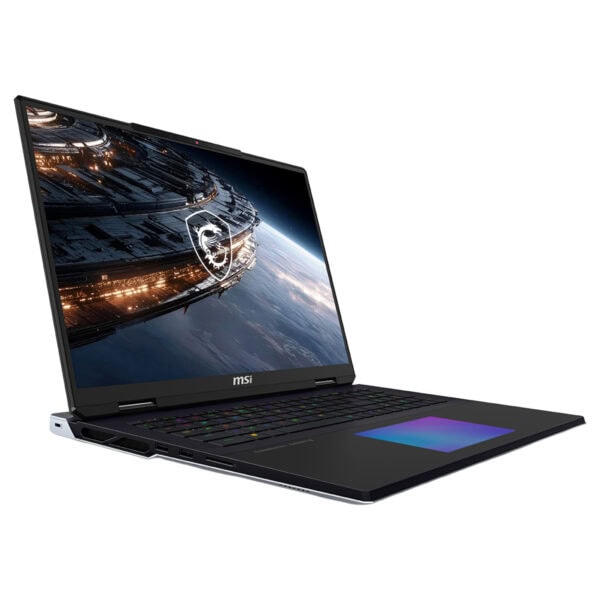 MSI TITAN 18 HX A2WJ-1058TR oyun ve yüksek performanslı dizüstü bilgisayar, 18 inç 4K UHD+ ekran, GeForce RTX 5090 grafik kartı ve 96GB DDR5 RAM ile.