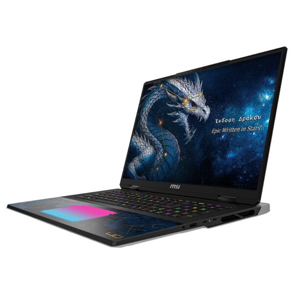 MSI TITAN 18 HX Dragon Edition gaming laptop with 4K UHD+ 240Hz MiniLED ekran ve güçlü donanım özellikleri.