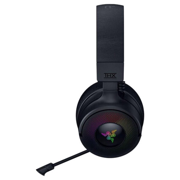 Razer Kraken V4 RGB PS5 uyumlu kablosuz gaming kulaklık, yüksek ses kalitesi ve RGB aydınlatma özellikleriyle öne çıkar.