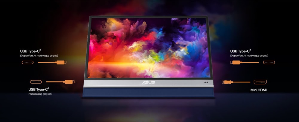 ASUS ZenScreen OLED MQ13AH ASUS ZenScreen OLED MQ13AH Taşınabilir Monitör H13