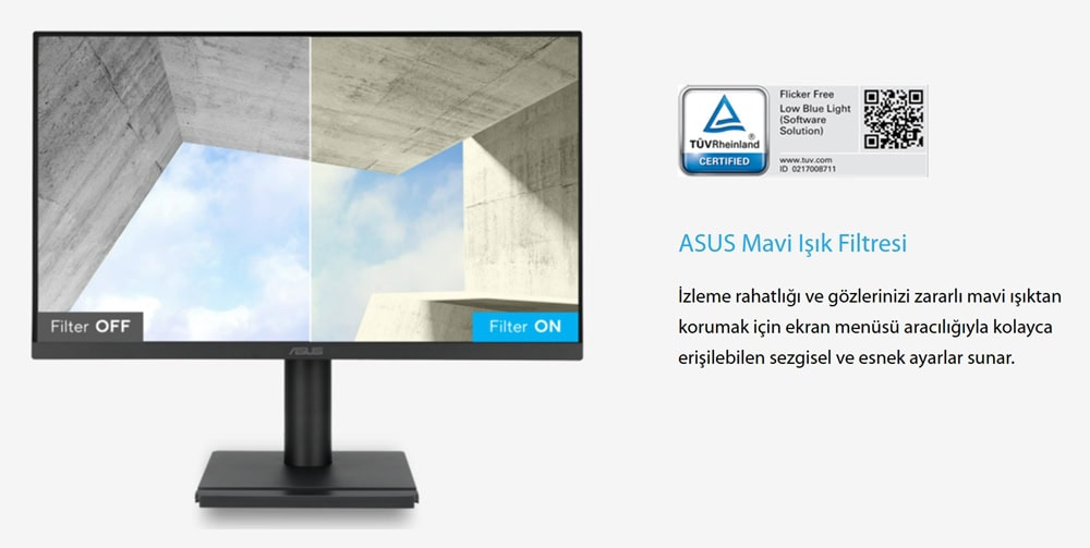 VA249QGSE ASUS VA249QGSE 23.8 inç 120Hz 1ms Full HD Adaptive Sync IPS Pivot Gaming Monitör h10