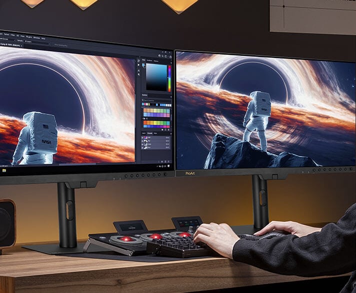 PA27USD ASUS ProArt Display OLED PA27USD 26.5 inç 240Hz 0.1ms 4k UHD Adaptive Sync QD-OLED Pivot Monitör h3
