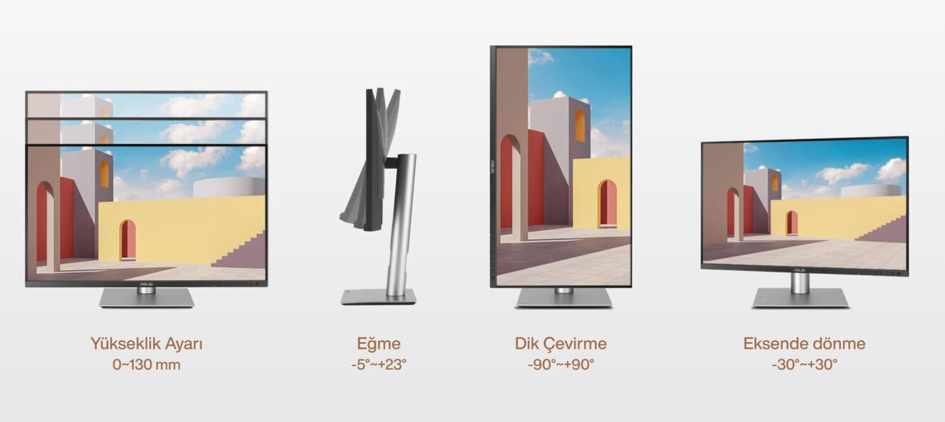 ProArt Display PA24ACRV ASUS ProArt PA24ACRV 23.8 inç 75Hz 5ms 2K QHD Adaptive Sync IPS Pivot Monitör h17
