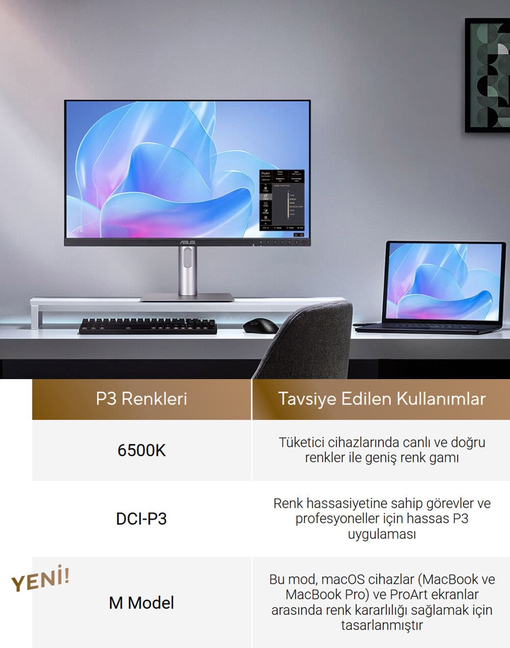 PA278CGRV ASUS ProArt Display PA278CGRV 27 inç 144Hz 5ms 2K QHD Adaptive Sync IPS Pivot Monitör h13