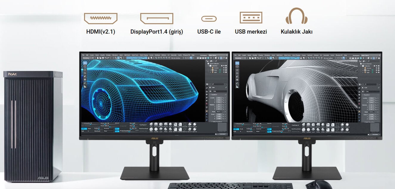 ProArt Display PA27UCGE ASUS ProArt PA27UCGE 27 inç 160Hz 1ms 4K UHD Adaptive Sync IPS Pivot Monitör h23