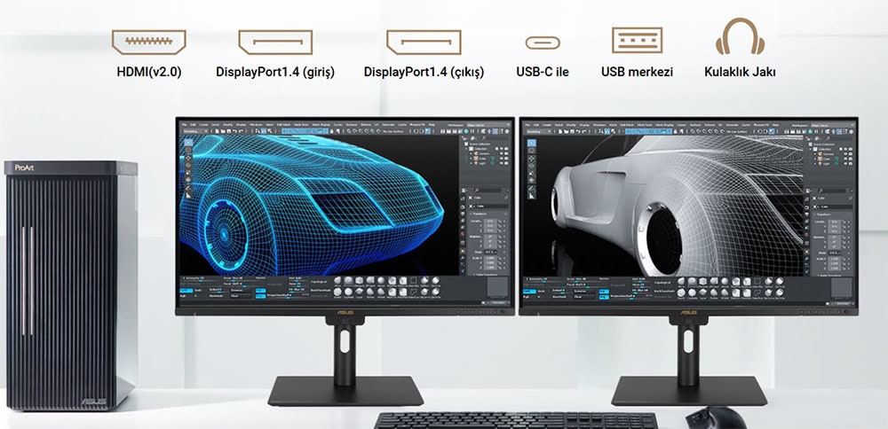 ProArt Display PA32UCE ASUS ProArt PA32UCE 31.5 inç 60Hz 5ms 4K UHD Adaptive Sync IPS Pivot Monitör h21