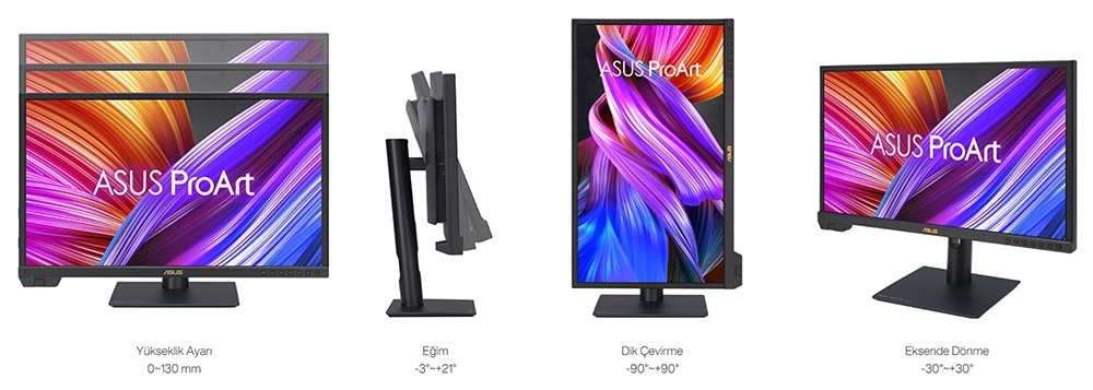 ASUS ProArt PA24US 23.6 inç 60Hz 5ms 4K UHD Adaptive Sync IPS Pivot Monitör h24