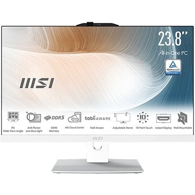 MSI MODERN AM242P 1M-1224EU Intel Core 5-120U 8GB DDR5 512GB SSD 23.8 inç Full HD W11 Pro Beyaz All In One Bilgisayar h1