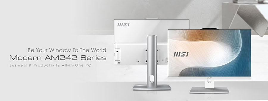 MSI MODERN AM242P 1M-1224EU Intel Core 5-120U 8GB DDR5 512GB SSD 23.8 inç Full HD W11 Pro Beyaz All In One Bilgisayar h2