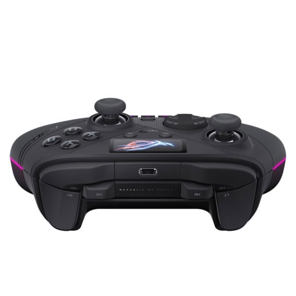 ASUS ROG Raikiri II Pro kablosuz oyun kumandası, 8K Hz hertz hotswap TMR joystick ile yüksek performanslı oyun deneyimi sunar.
