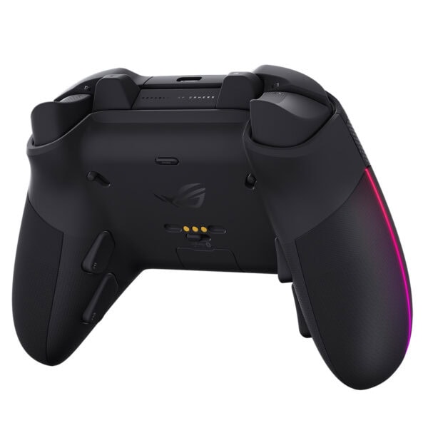ASUS ROG Raikiri II Pro kablosuz oyun kumandası, ergonomik tasarım ve RGB aydınlatma ile yüksek performanslı oyun deneyimi sunar.