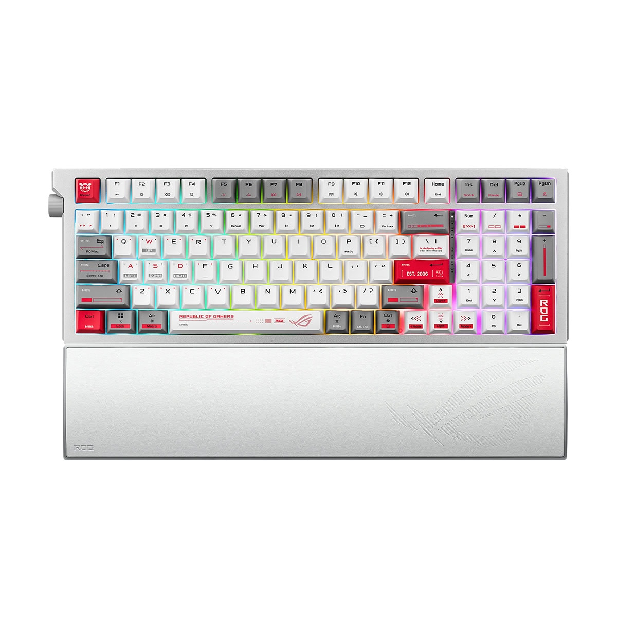 ASUS ROG Strix Morph 96 kablosuz RGB mekanik oyun klavyesi, renkli aydınlatma ve hotswap switch özellikleriyle öne çıkar.