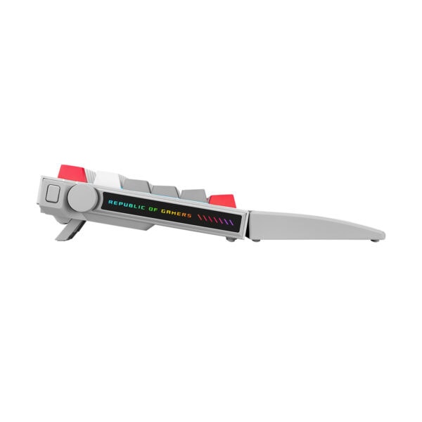ASUS ROG Strix Morph 96 kablosuz RGB mekanik oyun klavyesi, beyaz renk ve hotswap switch özellikleriyle öne çıkıyor.