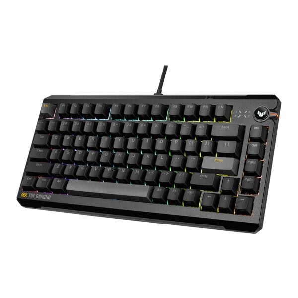 ASUS TUF Gaming K4 manyetik switch ve RGB aydınlatmalı oyun klavyesi, 8K Hz Hall Effect hotswap özellikleriyle dikkat çekiyor.