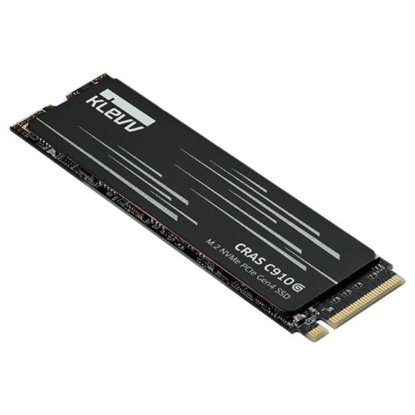 KLEVV CRAS 910G 1TB NVMe PCIe Gen4 x4 SSD, yüksek performanslı M.2 SSD, hızlı okuma ve yazma hızlarıyla bilgisayar performansını artırır.