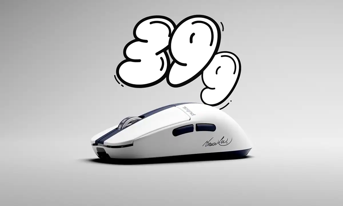 Kablosuz gaming mouse, beyaz ve siyah renklerde, ergonomik tasarım ve hassas sensör özellikleriyle öne çıkıyor.