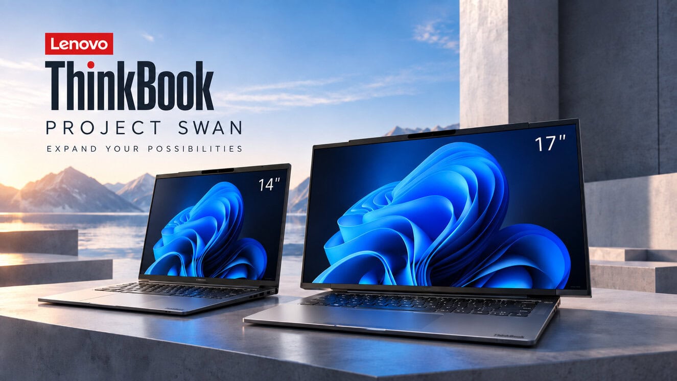 14 İnçten 17 İnçe Büyüyen Laptop Lenovo Thinkbook Project Swan Tanıtıldı 1