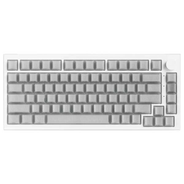 Akko 5075 V5 He Glassy Carbon Fiber White U Hakutaku Manyetik Switch 8k Hz Hall Effect Hotswap Argb Ingilizce Gaming Klavye Fc3