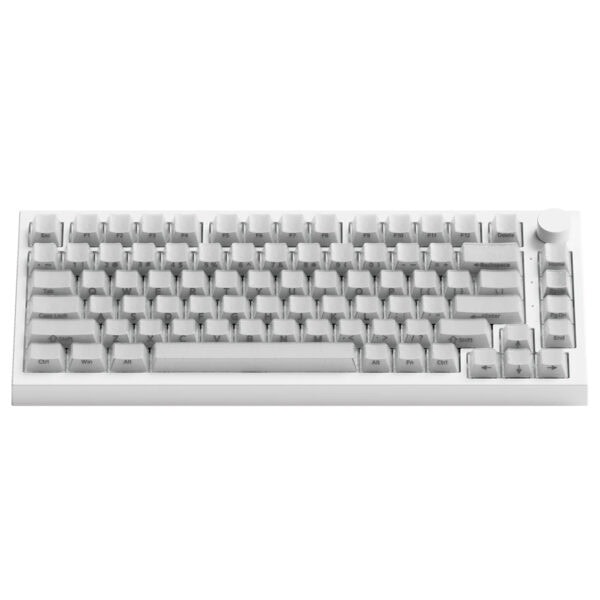 Akko 5075 V5 He Glassy Carbon Fiber White U Hakutaku Manyetik Switch 8k Hz Hall Effect Hotswap Argb Ingilizce Gaming Klavye Fc4