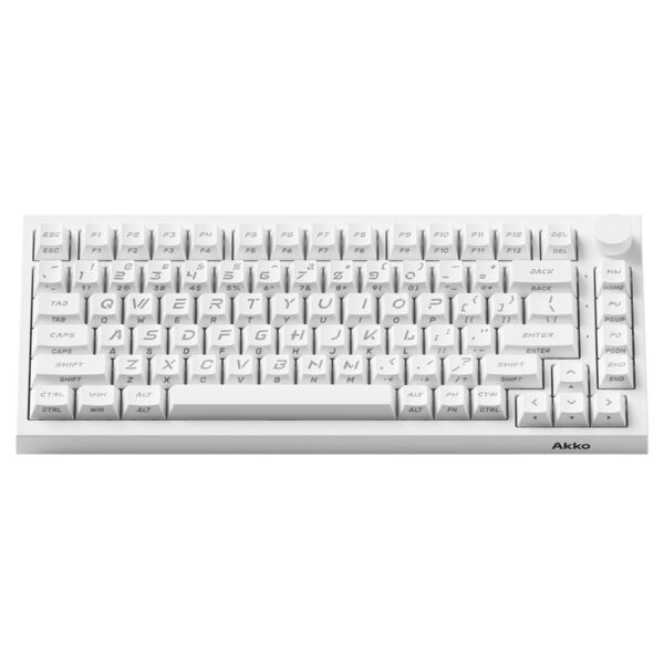 Akko 5075 V5 He White Z Caps U Prism Manyetik Switch 8k Hz Hall Effect Hotswap Argb Kablosuz Ingilizce Gaming Klavye Fc4