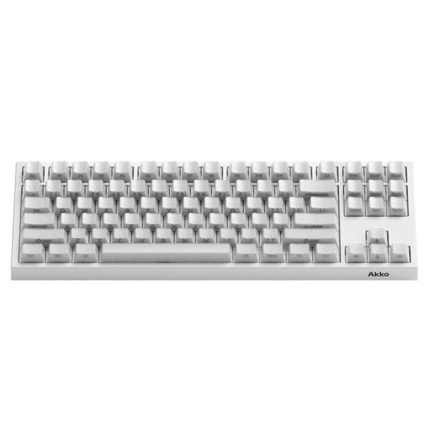 Akko 5087 V5 Tmr Glassy Carbon Fiber White Tkl Prism Manyetik Switch 8k Hz Hall Effect Hotswap Argb Kablosuz Ingilizce Gaming Klavye Fc4