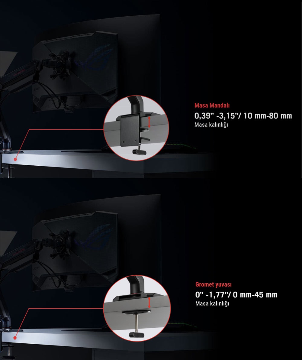 ROG Ergo Monitor Arm AAS01R asus-rog-aas01r-ergonomik-monitor-kolu