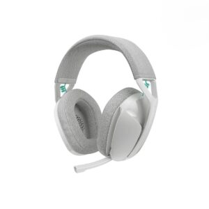 Logitech G321 Beyaz Kablosuz Kulaklık, yastıklı kulaklık uçları ve mikrofonlu taşıma yeriyle rahat tasarım.