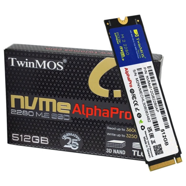 Twinmos Alphapro 512gb Nvme Pcie Gen3 X4 Okuma 3600mb Yazma 3250mb M 2 Ssd Nvme512gb2280ap Fc2