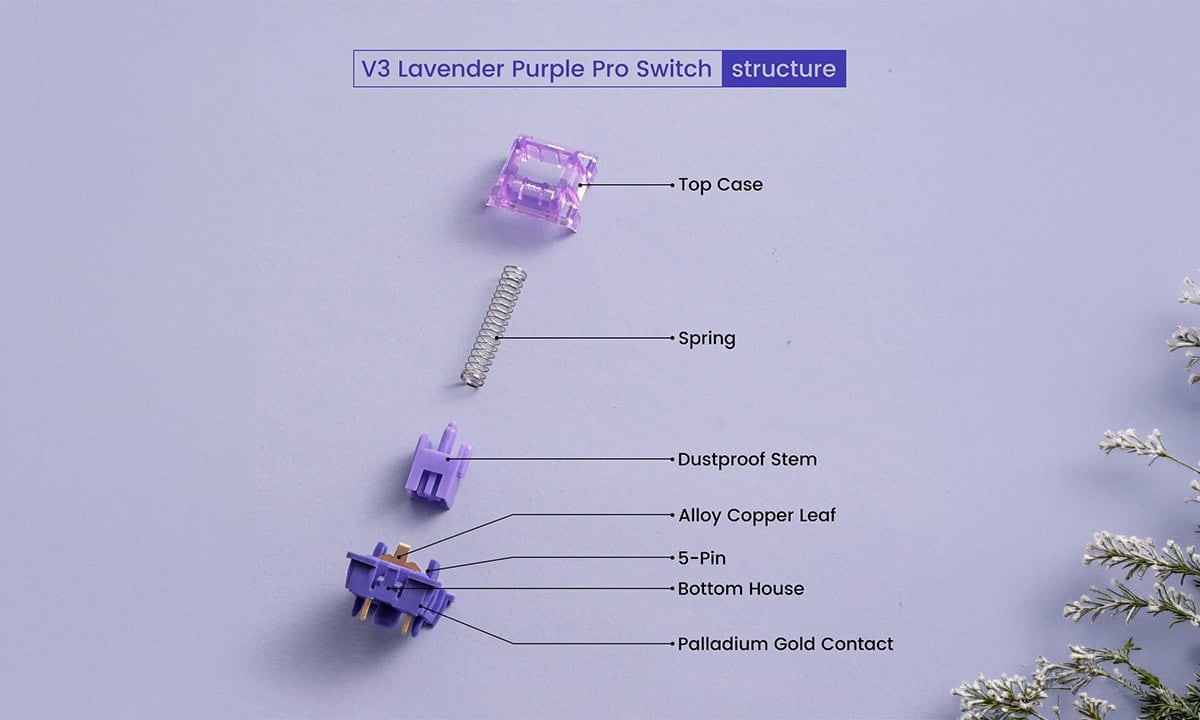 akko-v3-lavender-purple-pro-5pin-45-adet-tactile-switch