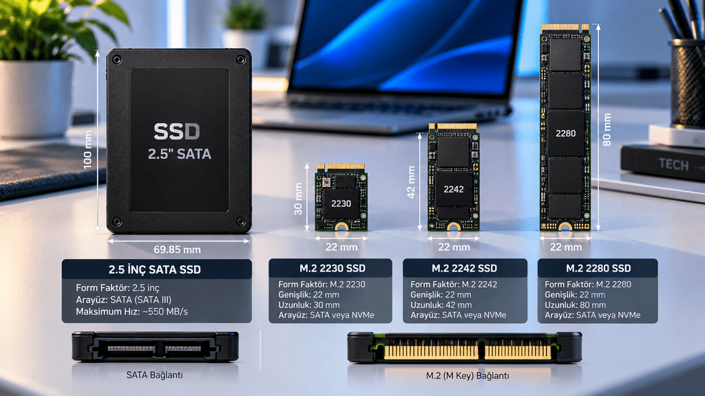 SSD Satın Alma Rehberi 2026: Laptop İçin Doğru SSD Nasıl Seçilir? – M.2 2230, 2242 ve 2280 Ne Anlama Geliyor?